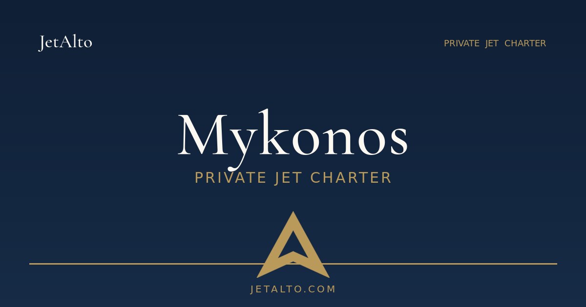 Mykonos private jet charter